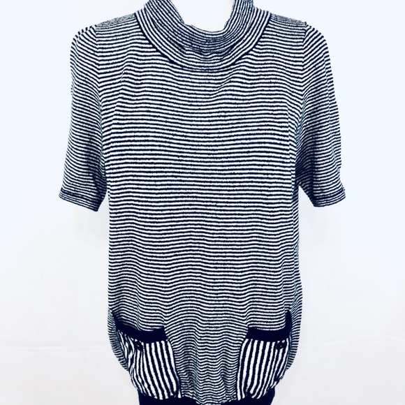 Moth Anthro Striped Margate Mock Neck Pullover M - Picture 4 of 8